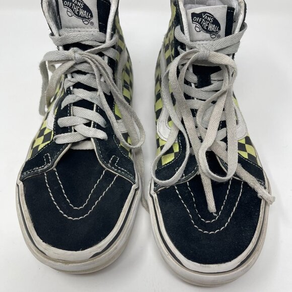 Vans SK8-Hi Reissue BMX checkerboard black sharp green skate shoes size 7.5 or 9 - Picture 5 of 11